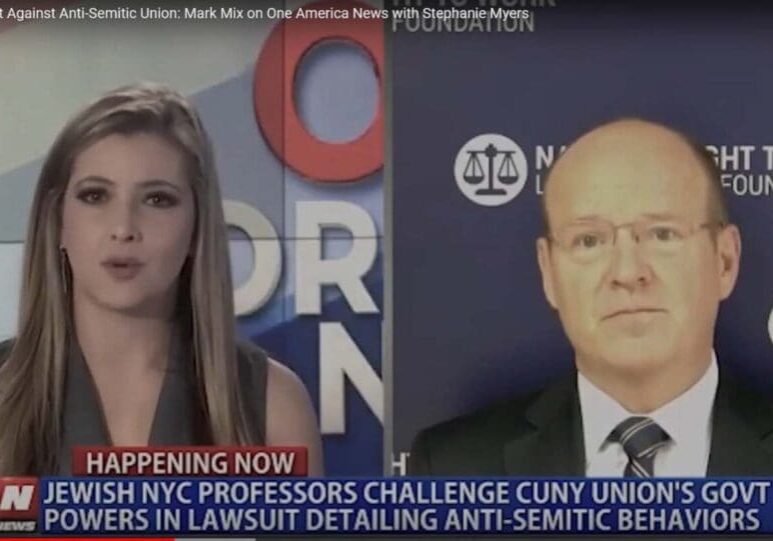 Screenshot of a man and a woman on television