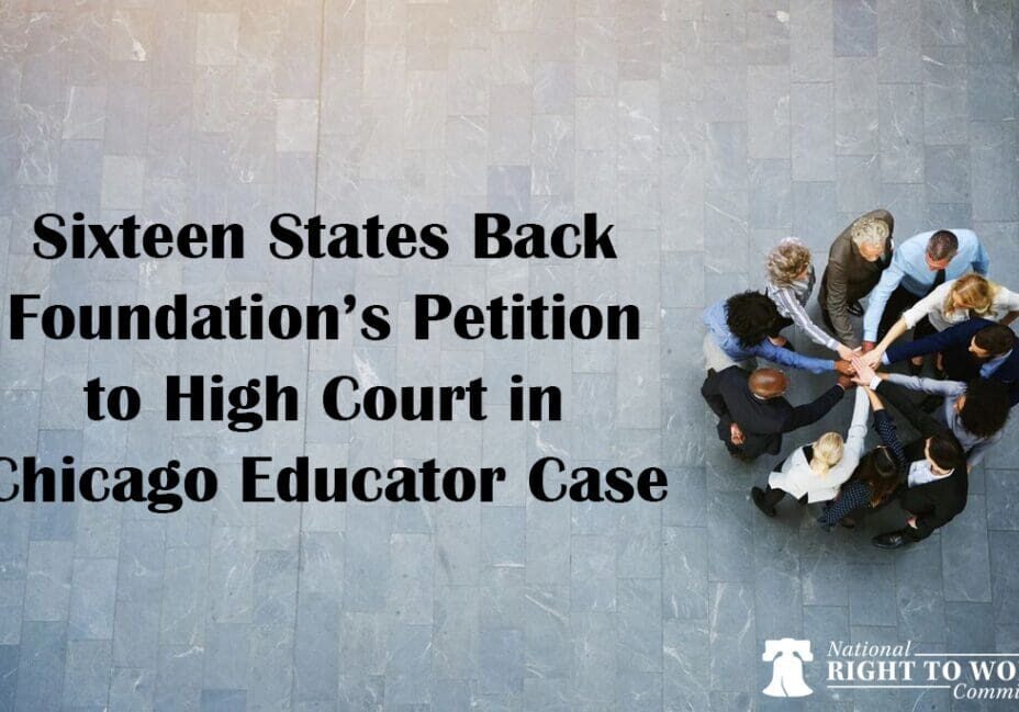 A poster with a quote and some people shaking hand