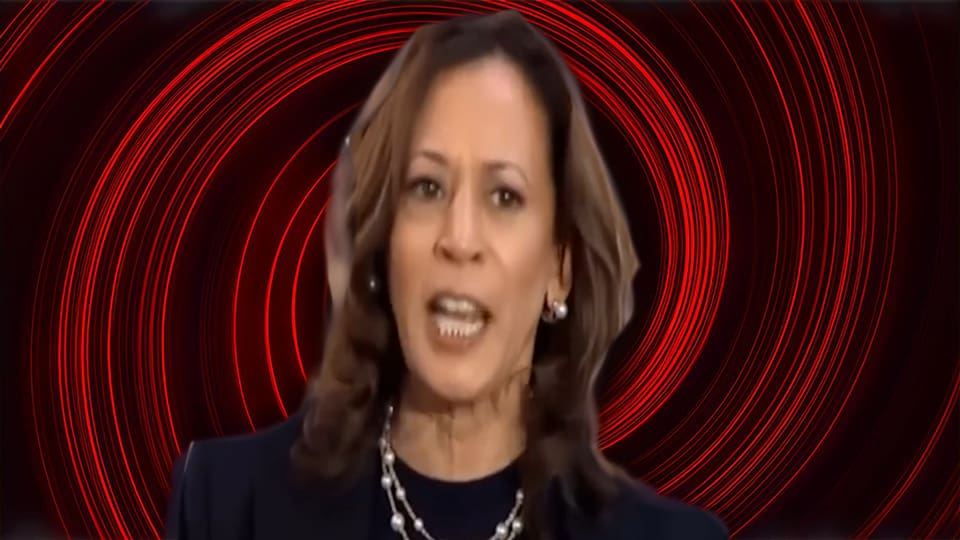 kamala spiraling red