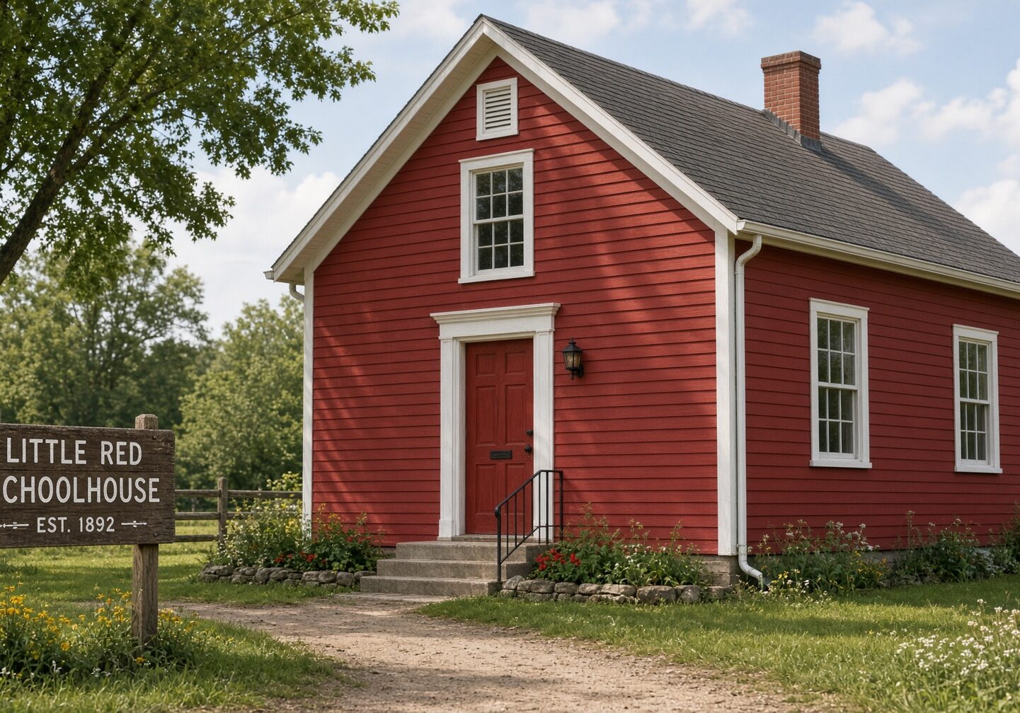 Litte Red Schoolhouse like might have been in the scene from The “Little Red Schoolhouse” episode is about Communist infiltration of a school, forcing Matt Cvetic to navigate the danger of protecting children while maintaining his undercover identity.